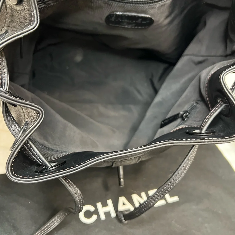 💯💎Authentic💎 CHANEL CC Turnlock Lambskin Leather Backpack - Picture 8 of 14